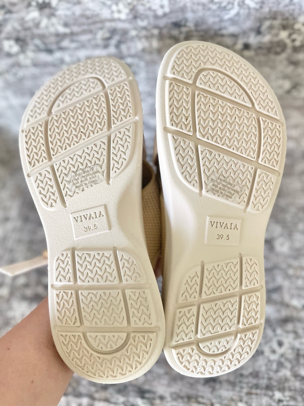 Vivaia Kara Adaptall Sandals Size 8.5 (39.5) Cream Nude Beige Walking Comfort - Picture 8 of 11